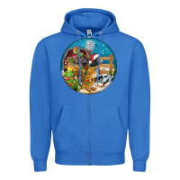 True Royal Christmas  farm animals Zipper Hoodie - FaDigitalArtStudio