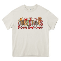 Cream christmas calories dont count Heavy Core Tee - MaliasSmallBusiness