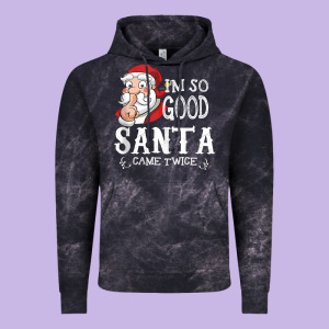 I'm So Good Santa Came Twice Christmas Pajama Funn Vintage Hoodie Designed By Tuandangui
