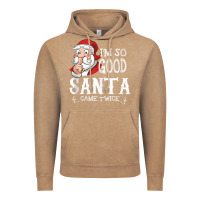 Vintage Coffee i'm so good santa came twice christmas pajama funn Vintage Hoodie - tuanDangUi