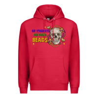 Cardinal on tuesdays we wear beads skull Premium Hoodie - FaDigitalArtStudio