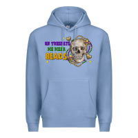 Colony Blue on tuesdays we wear beads skull Premium Hoodie - FaDigitalArtStudio