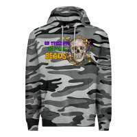 Slate Camo on tuesdays we wear beads skull Premium Hoodie - FaDigitalArtStudio