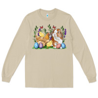 Mushroom Easter bunny and chicks with floral Long Sleeve Tee - RanaPortraitStore
