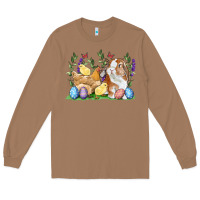Toasted Coconut Easter bunny and chicks with floral Long Sleeve Tee - RanaPortraitStore