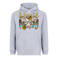 Heather Grey Western Blessed Mom Baby Calf Mother's Day Heavyweight Hoodie - LillyAllenDesigns