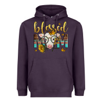 Plum Western Blessed Mom Baby Calf Mother's Day Heavyweight Hoodie - LillyAllenDesigns