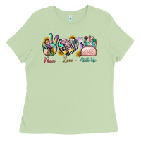 Matcha Peace Love Make Up Ladies Tee - BundleAndBundleShop