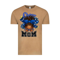 Vintage Camel Cheer Mom Afro Messy Bun Vintage Tee - texasbilliewilder