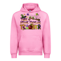 Fuchsia Pink one spook tacular teacher Urban Hoodie - BarkalooDesign