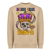 Mushroom Skull Mardi Gras king Heavyweight Sweatshirt - FaDigitalArtStudio