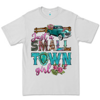 Dove Grey Just A Small Town Girl With Truck Premium Tee - BundleAndBundleShop