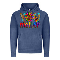 Vintage Denim LGBTQ+ you matter with leopard Vintage Hoodie - NancyCooperArtShop