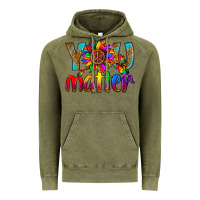 Vintage Olive LGBTQ+ you matter with leopard Vintage Hoodie - NancyCooperArtShop