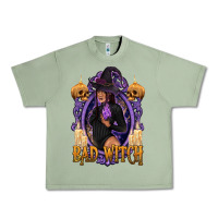 Oil Green Bad Witch Black Woman Urban Heavy Tee - texasbilliewilder