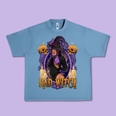 Bad Witch Black Woman Urban Heavy Tee Designed By Texasbilliewilder