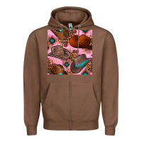 Chestnut western cowboy hat seamless pattern Zipper Hoodie - BundleAndBundleShop