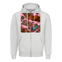 Dove Grey western cowboy hat seamless pattern Zipper Hoodie - BundleAndBundleShop