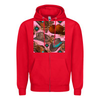 Red western cowboy hat seamless pattern Zipper Hoodie - BundleAndBundleShop