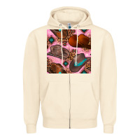 Sandshell western cowboy hat seamless pattern Zipper Hoodie - BundleAndBundleShop