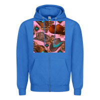 True Royal western cowboy hat seamless pattern Zipper Hoodie - BundleAndBundleShop