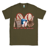 Army Green take me out to the ballgame Classic Tee - RacoonDesign