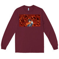 Burgundy wizard boy and owl Long Sleeve Tee - TumblerDesignByShophia