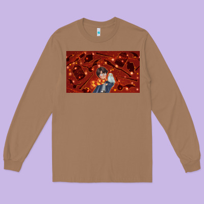 Wizard Boy And Owl Long Sleeve Tee Designed By Tumblerdesignbyshophia