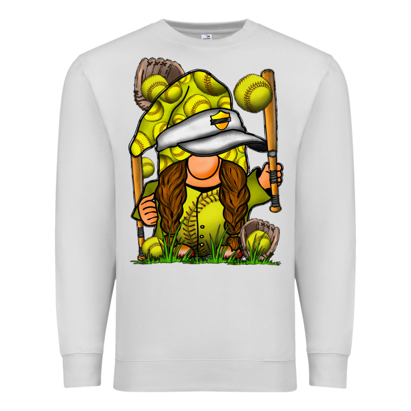 Softball Gnome Premium Sweatshirt by SublimationCraftShop | Teevron