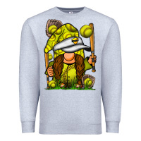 Heather Grey softball gnome Premium Sweatshirt - SublimationCraftShop