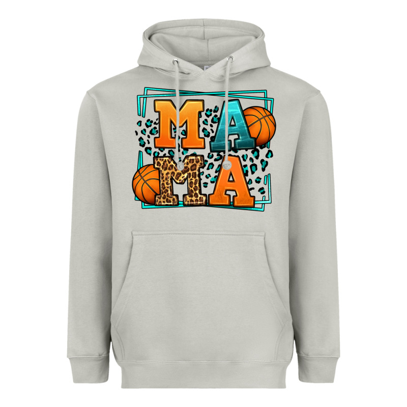 Leopard Basketball Mama Mother's Day Heavyweight Hoodie by LillyAllenDesigns | Teevron