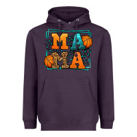 Plum leopard basketball mama Mother's Day Heavyweight Hoodie - LillyAllenDesigns