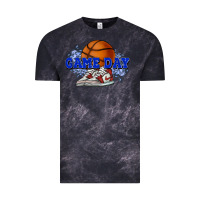 Cloud Black Game day Basketball Vintage Tee - NancyCooperArtShop