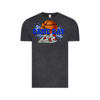 Vintage Black Game day Basketball Vintage Tee - NancyCooperArtShop