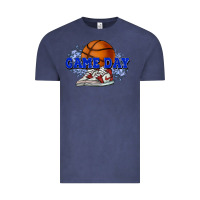 Vintage Denim Game day Basketball Vintage Tee - NancyCooperArtShop
