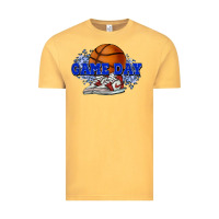 Vintage Mustard Game day Basketball Vintage Tee - NancyCooperArtShop