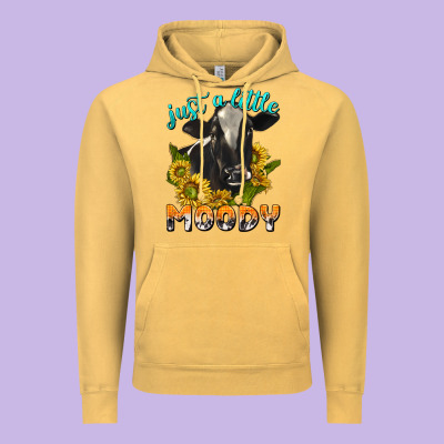 Just A Little Moody Vintage Hoodie Designed By Texasbilliewilder