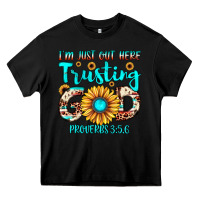 Black i m just out here trusting god proverbs 3 5,6 Heavy Core Tee - JahusDesignShop