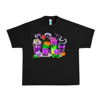 Black Halloween Coffee Cups Urban Heavy Tee - texasbilliewilder