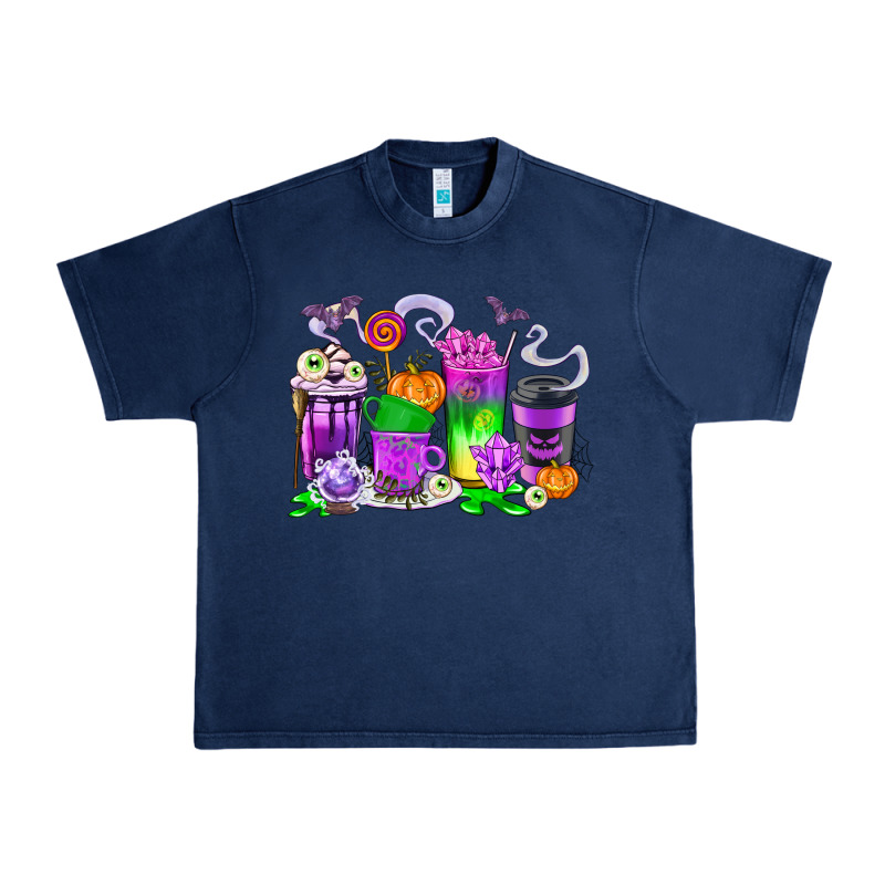 Halloween Coffee Cups Urban Heavy Tee by texasbilliewilder | Teevron