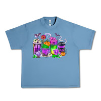 Pebble Blue Halloween Coffee Cups Urban Heavy Tee - texasbilliewilder