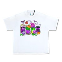 White Halloween Coffee Cups Urban Heavy Tee - texasbilliewilder