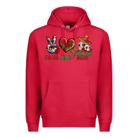 Cardinal Peace Love Day Of The Dead Premium Hoodie - BundleAndBundleShop