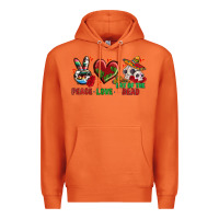 Carrot Peace Love Day Of The Dead Premium Hoodie - BundleAndBundleShop