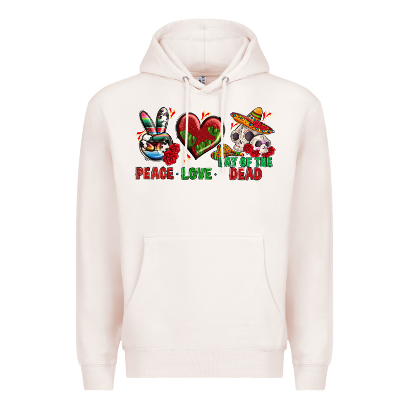Peace Love Day Of The Dead Premium Hoodie by BundleAndBundleShop | Teevron