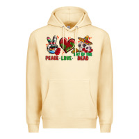Pina Colada Peace Love Day Of The Dead Premium Hoodie - BundleAndBundleShop