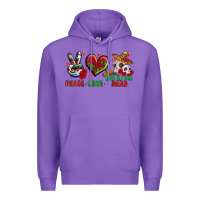 Purple Peace Love Day Of The Dead Premium Hoodie - BundleAndBundleShop
