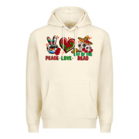 Sandshell Peace Love Day Of The Dead Premium Hoodie - BundleAndBundleShop