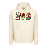 Tofu Peace Love Day Of The Dead Premium Hoodie - BundleAndBundleShop