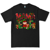 Black Mama Elf With Gift Christmas Premium Tee - BundleAndBundleShop